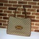 Replicas Gucci 1955 Horsebit Bolso Tote Mediano 621144 Marrón Baratos