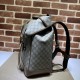 Replicas Gucci Mochila mediana con G entrelazada Hombre 696013 Marrón Baratos