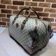 Replicas Gucci Bolso de viaje con G entrelazada 696014 Marrón Baratos