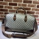 Replicas Gucci Bolso de viaje con G entrelazada 696014 Marrón Baratos