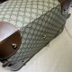 Replicas Gucci Bolso de viaje con G entrelazada 696014 Marrón Baratos