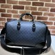 Replicas Gucci Bolso de viaje con G entrelazada 696014 Negro Baratos