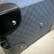 Replicas Gucci Bolso de viaje con G entrelazada 696014 Negro Baratos