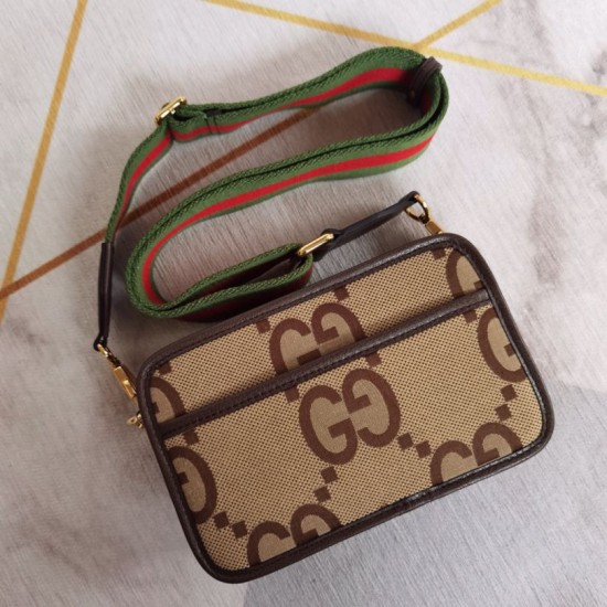 Replicas Gucci Jumbo GG minibolso 696075 Marrón Baratos