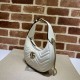 Replicas Minibolso en forma de media luna Gucci GG Marmont 699514 Blanco Baratos