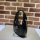 Replicas Gucci GG Marmont minibolso en forma de media luna 699514 negro Baratos