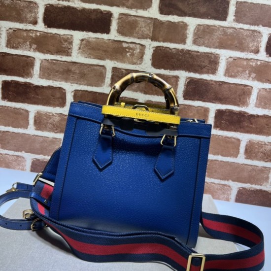 Replicas Bolso tote pequeño Diana Gucci 702721 Azul Baratos