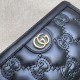 Replicas Gucci GG Matelassé cartera con cremallera alrededor 723784 Negro Baratos