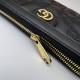 Replicas Gucci GG Matelassé cartera con cremallera alrededor 723784 Negro Baratos