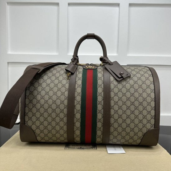 Replicas Gucci Jumbo GG bolsa de viaje grande 724612 Marrón 52cm Baratos