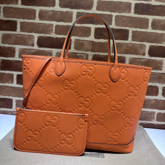 Replicas Bolso tote grande Gucci Jumbo GG 726755 naranja Baratos