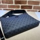 Replicas Bolso Gucci Messenger con G entrelazada ‎726833 Negro Baratos