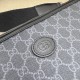 Replicas Bolso Gucci Messenger con G entrelazada ‎726833 Negro Baratos