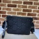 Replicas Gucci Jumbo GG bandolera mediana 739668 Negro Baratos