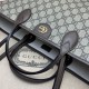 Replicas Gucci Ophidia bolso tote mediano 739730 GG Lona suprema Marrón Baratos