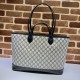 Replicas Bolso tote mediano Gucci Ophidia 739730 GG Lona suprema Negro Baratos