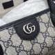 Replicas Bolso tote mediano Gucci Ophidia 739730 GG Lona suprema Negro Baratos