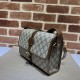 Replicas Bolso bandolera Gucci GG con G entrelazada 745679 Marrón Baratos