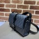 Replicas Bolso bandolera Gucci GG con G entrelazada 745679 Negro Baratos