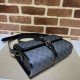 Replicas Bolso bandolera Gucci GG con G entrelazada 745679 Negro Baratos