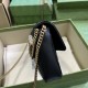 Replicas Gucci GG Marmont Mini Card Case Chain Wallet 751526 Negro Baratos