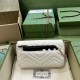 Replicas Gucci GG Marmont Mini Card Case Chain Wallet 751526 Blanco Baratos