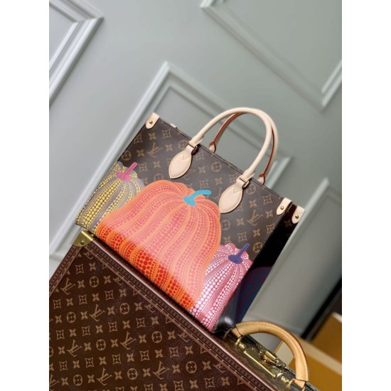 Replicas Bolso Louis Vuitton LV x YK OnTheGo MM M46466 Baratos