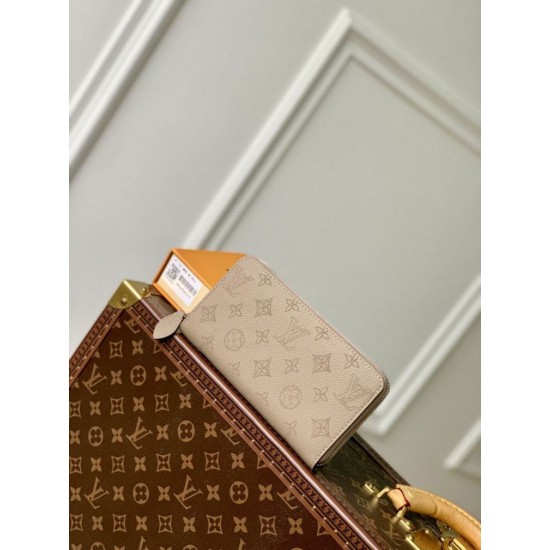 Replicas Cartera Louis Vuitton Zippy Mahina M69821 Gris Baratos