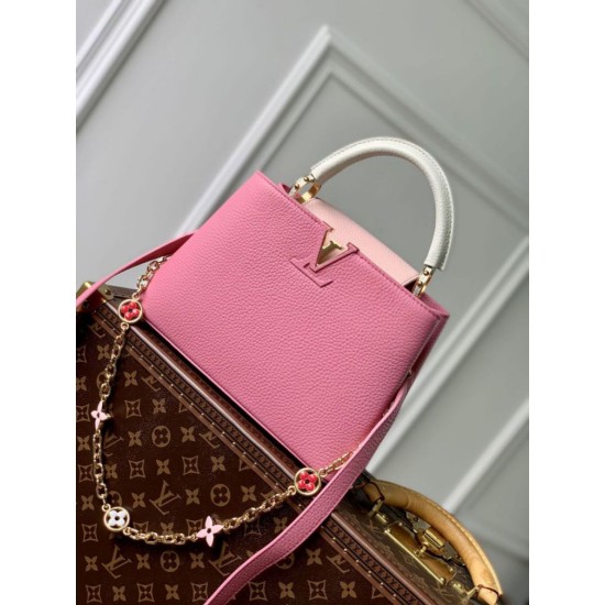 Replicas Minibolso Louis Vuitton Capucines M22375 Rosa Baratos