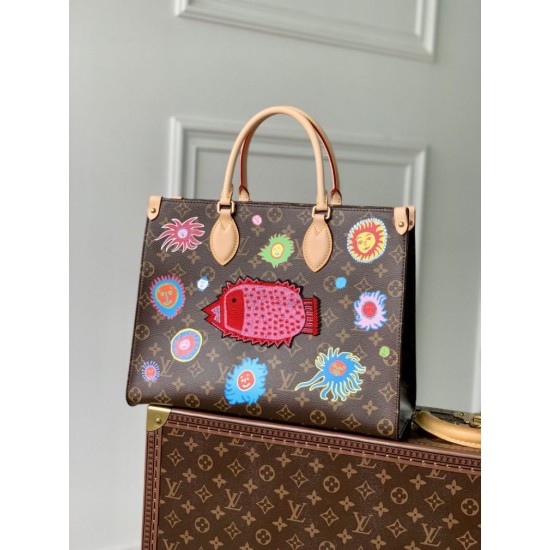 Replicas Bolso tote Louis Vuitton LV x YK OnTheGo MM M46429 Baratos