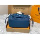 Replicas Bolso Louis Vuitton Neverfull MM M46514 Monogram Empreinte Azul Baratos