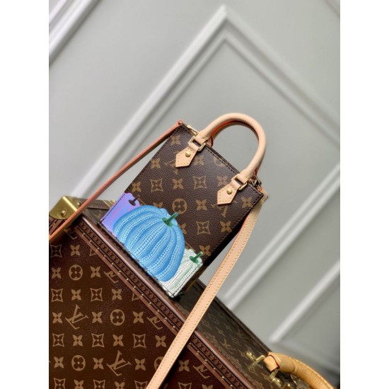 Replicas Bolso Louis Vuitton LV x YK Petit Sac Plat Monogram M82112 Baratos