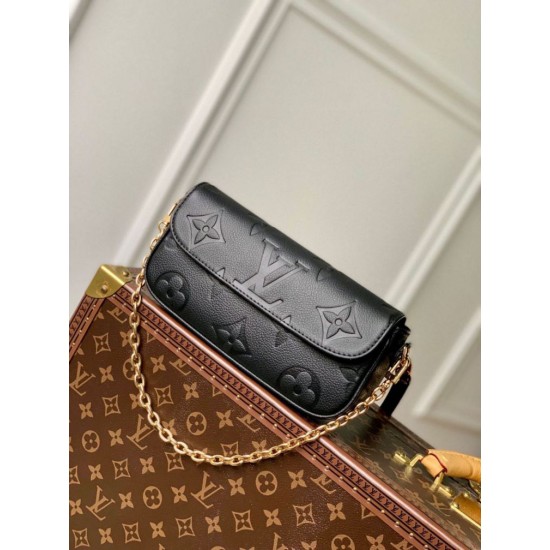 Replicas Cartera Louis Vuitton Con Cadena Ivy Monogram Empreinte M82210 Negro Baratos