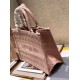 Replicas Christian Dior Small Book Tote Bag Bordado Cannage Rosa Baratos