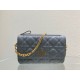 Replicas Bolso Christian Dior Caro Piel de becerro Cannage azul Baratos