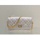 Replicas Bolso Christian Dior Caro Cannage Piel De Becerro Blanco Baratos