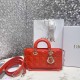 Replicas Bolso Christian Dior Lady D-Joy Cannage Cordero Naranja Baratos