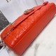 Replicas Bolso Christian Dior Lady D-Joy Cannage Cordero Naranja Baratos