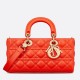 Replicas Bolso Christian Dior Lady D-Joy Cannage Cordero Naranja Baratos