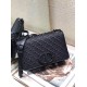 Replicas Christian Dior Bolso con cadena 30 Montaigne Piel de cordero trenzada Negro Baratos