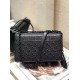 Replicas Christian Dior Bolso con cadena 30 Montaigne Piel de cordero trenzada Negro Baratos