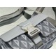 Replicas Christian Dior Hit the Road Messenger Bag CD Diamond Lona Gris Baratos