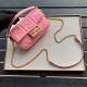 Replicas Bolso Fendi Mini Baguette con motivo FF rosa Baratos