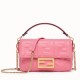 Replicas Bolso Fendi Mini Baguette con motivo FF rosa Baratos