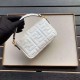 Replicas Bolso Fendi Mini Baguette con motivo FF blanco Baratos