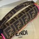 Replicas Minibolso Baguette Fendi Tejido FF con ribete fucsia Baratos