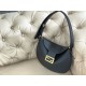 Replicas Bolso hobo pequeño Croissant Fendi negro Baratos