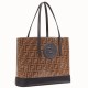 Replicas Bolso shopper con logotipo de Fendi en tejido esmaltado negro Baratos