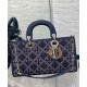 Replicas Bolso Christian Dior Lady D-Joy azul oscuro Baratos