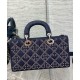 Replicas Bolso Christian Dior Lady D-Joy azul oscuro Baratos